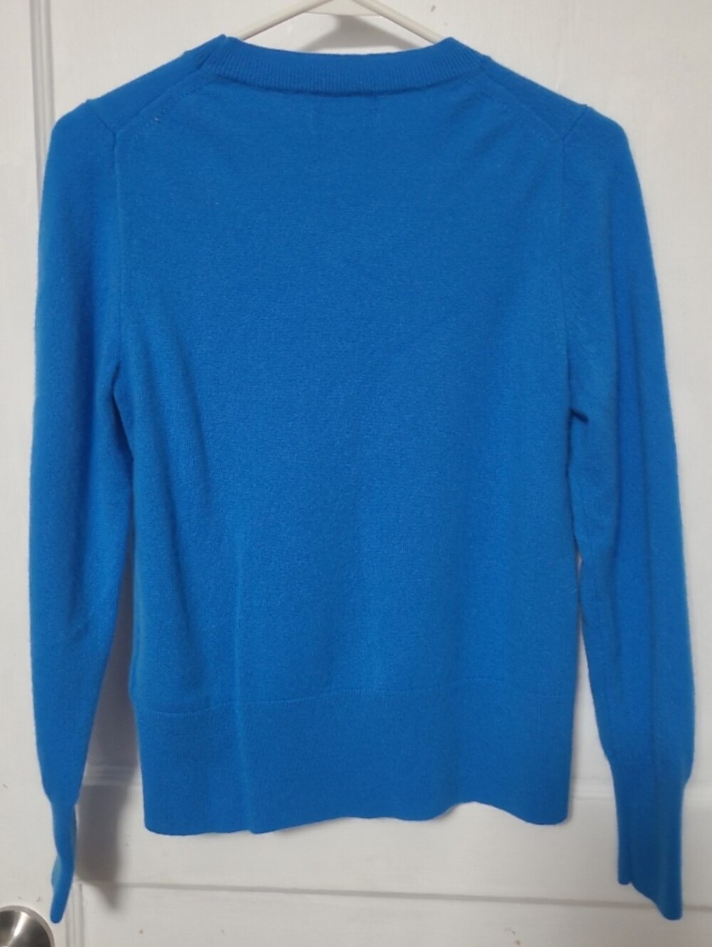 J. Crew Blue Cashmere Crewneck Sweater medium - Picture 4 of 4